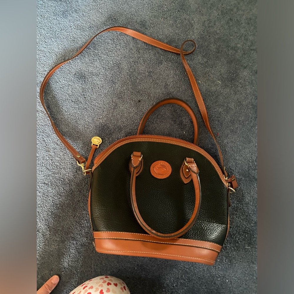 Dooney & Bourke Black and Brown Crossbody Bag